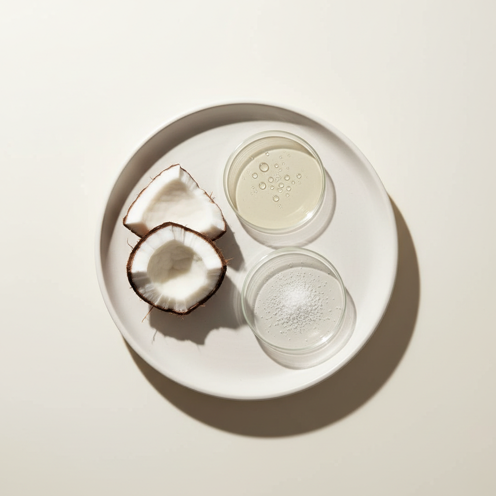 Natural coconut-derived emollient Coco-Caprylate/Caprate, leaving skin