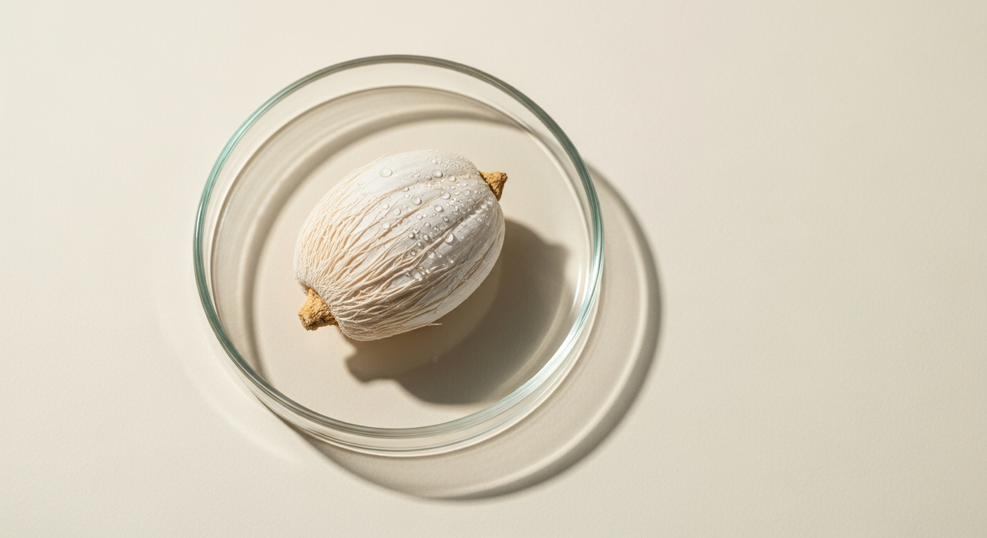 White waxy behenyl alcohol pellets used as a cosmetic thickening agent and emollient