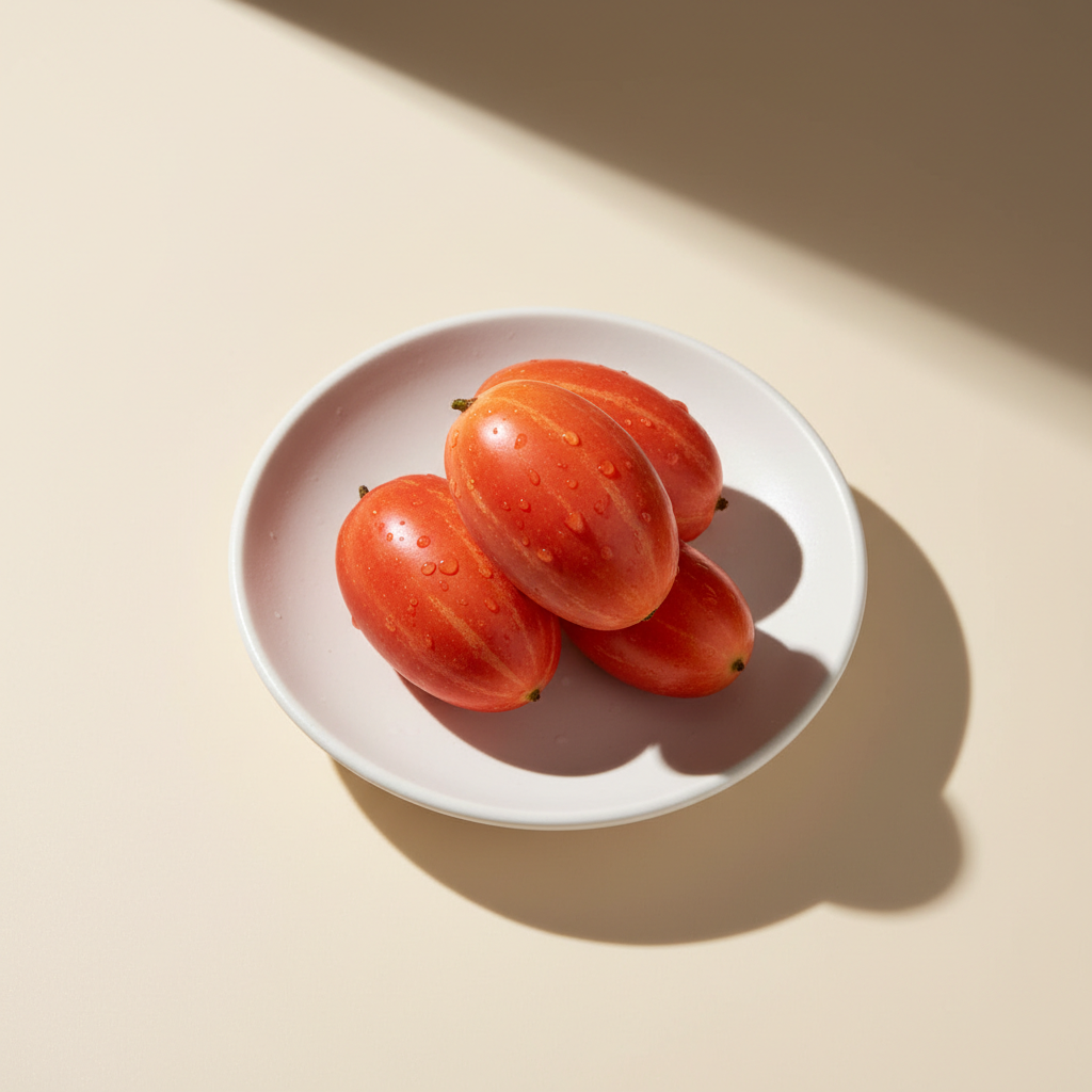 Fresh, vibrant red Coccinia Indica fruits ready for natural extract processing