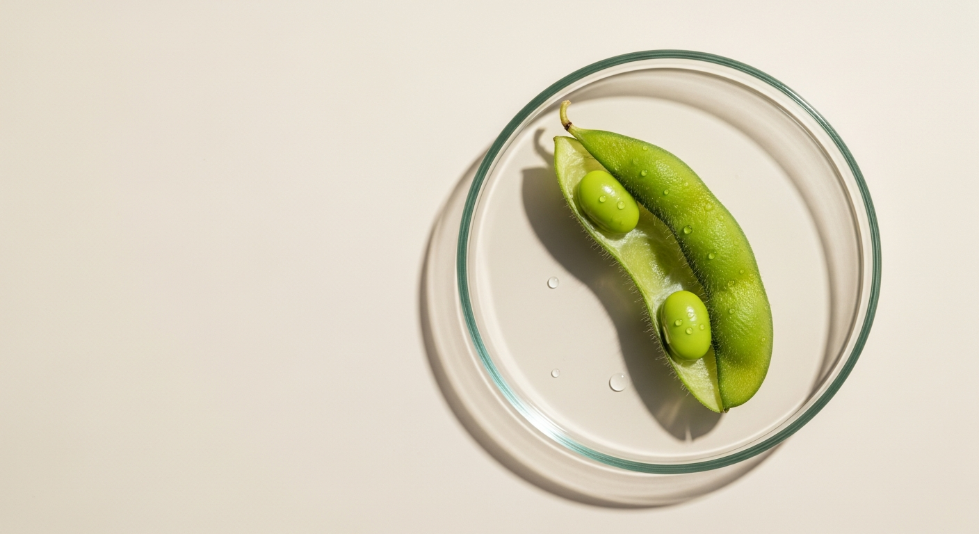 Stylized 3D rendering of peptide molecular chains illustrating their role as protein building blocks